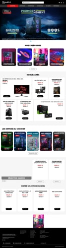 Site e-commerce de Wimotic, magasin et commerçant d'informatique, réalisé par l'équipe de l'Agence Vitrine