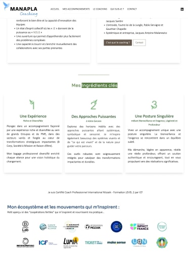 MANAPLA COACHING- Site vitrine