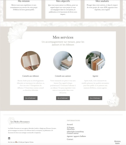 LES BELLES PERSONNES - Site Vitrine