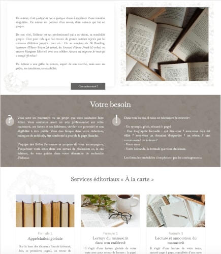 LES BELLES PERSONNES - Site Vitrine