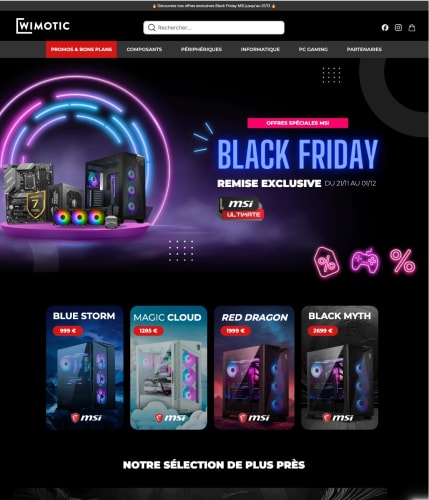 WIMOTIC - Site e-commerce