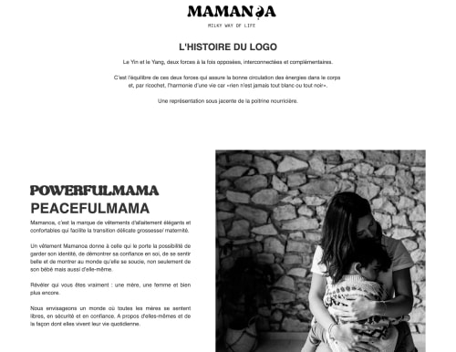 MAMANOA - Site e-commerce
