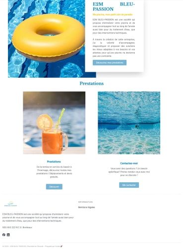 E2M BLEU PASSION - Site vitrine