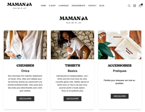 MAMANOA - Site e-commerce