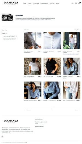 MAMANOA - Site e-commerce