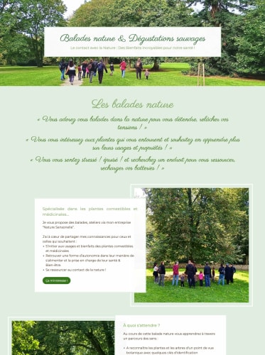 NATURE SENSORIELLE - Site vitrine