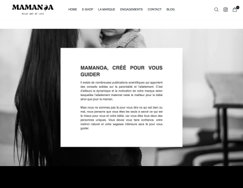 MAMANOA - Site e-commerce