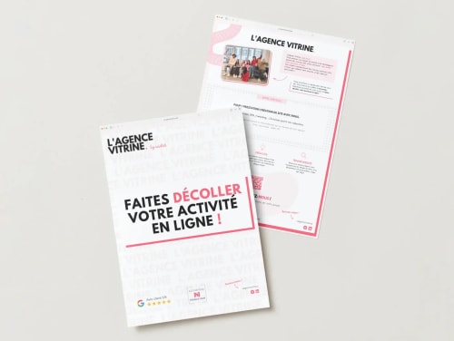 Flyer recto-verso créé pour mettre en avant les services de l'Agence Vitrine.