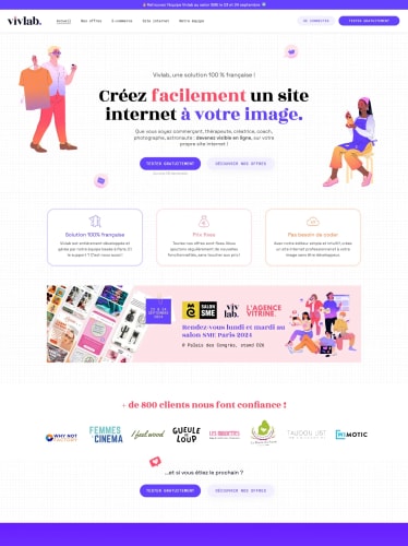 VIVLAB - Site vitrine