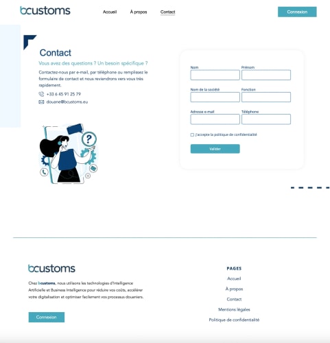 BCUSTOMS - Site vitrine