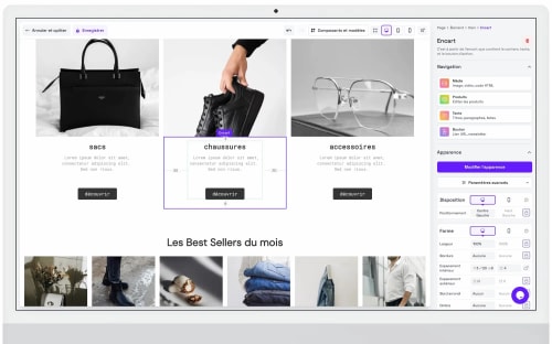 Éditeur de sites facile et intuitif