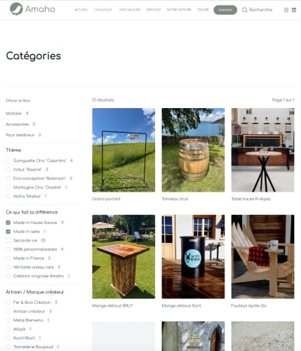 AMAHO - Site e-Commerce