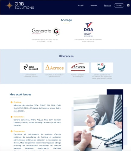 ORB SOLUTIONS - Site Vitrine