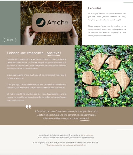 AMAHO - Site e-Commerce