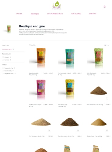 LA ROUTE DU SUCRE - Site e-commerce