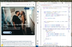 Capture mettant en avant le travail de développeur Full Stack et UI/UX designer au sein de l'Agence Vitrine dans le cadre de développement de plateforme web et web app