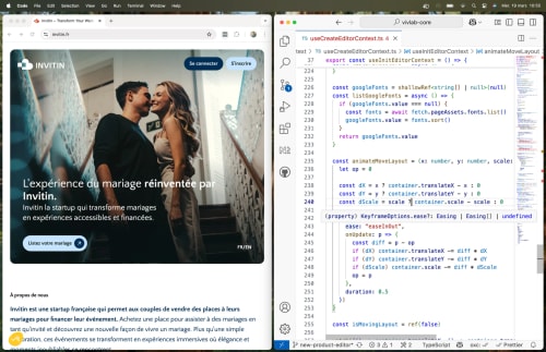 Capture mettant en avant le travail de développeur Full Stack et UI/UX designer au sein de l'Agence Vitrine dans le cadre de développement de plateforme web et web app