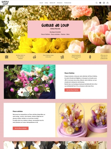 GUEULE DE LOUP - Site e-commerce