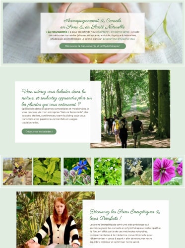 NATURE SENSORIELLE - Site vitrine