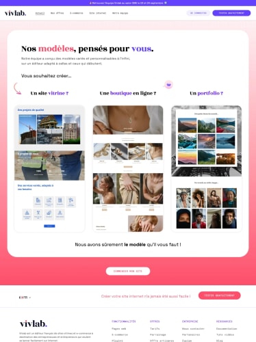 VIVLAB - Site vitrine