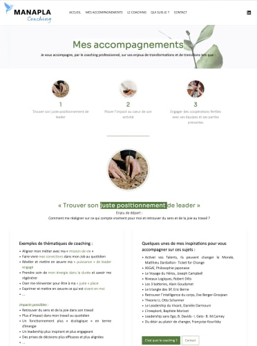MANAPLA COACHING- Site vitrine