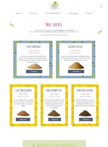 LA ROUTE DU SUCRE - Site e-commerce