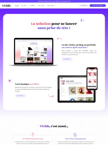 VIVLAB - Site vitrine