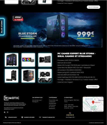 WIMOTIC - Site e-commerce