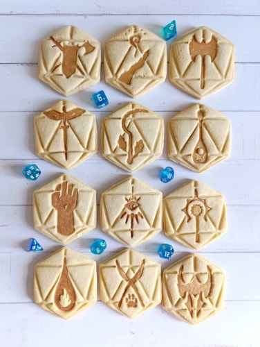 Sablés D20 avec les classes