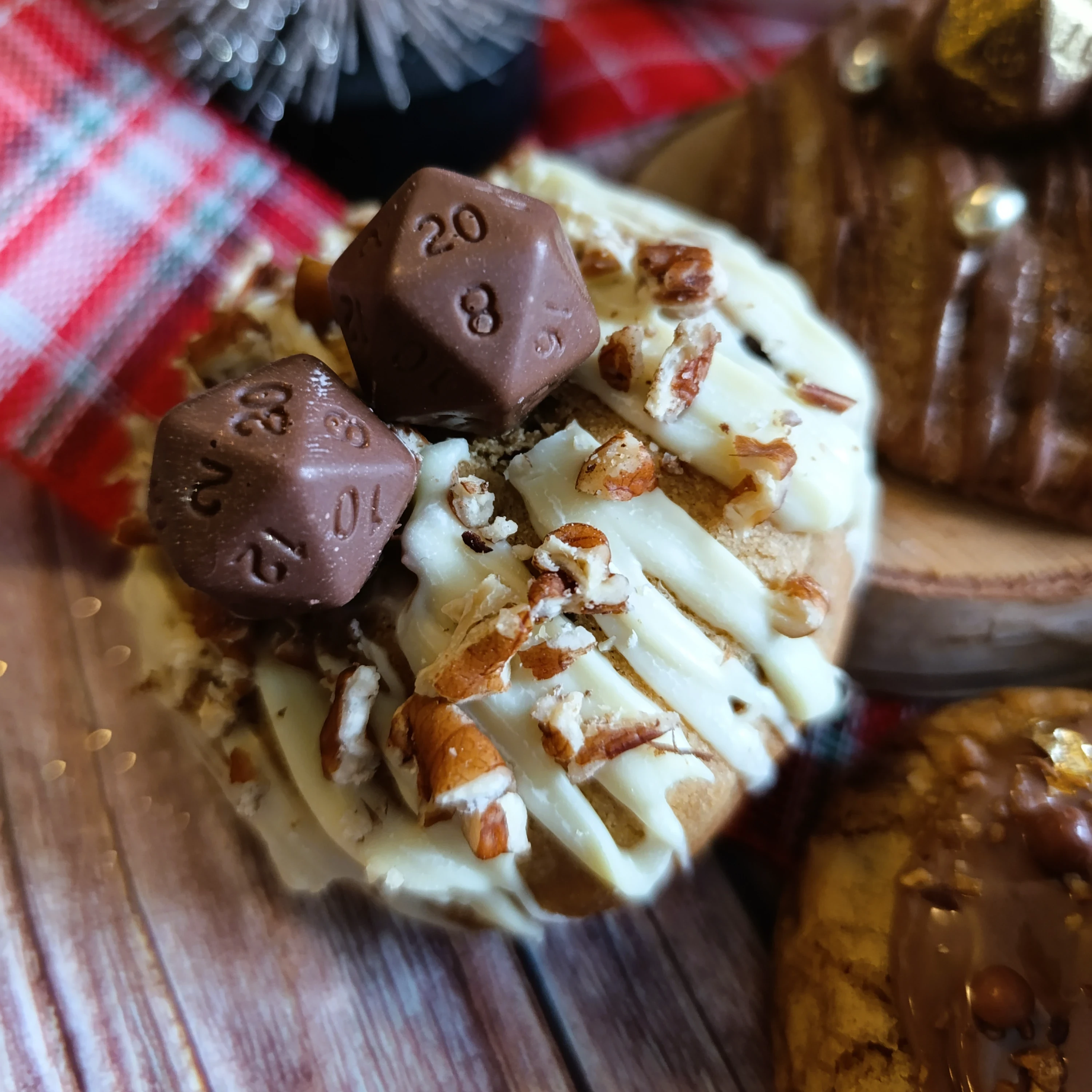 Cookie vanille, chocolat blanc, noix de pécan