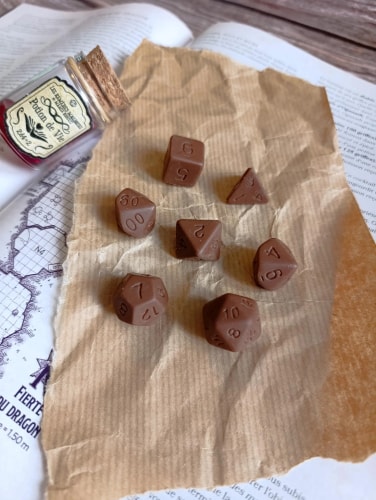 Set de dés en chocolat