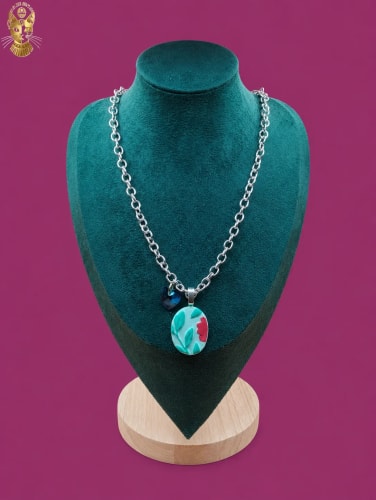 Collier Alice et le coeur bleu