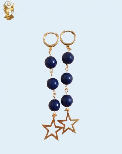 Boucles d'oreilles Etoile Bleue