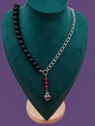 Collier Cœur de flammes